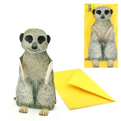 Carte des animaux suricate en 3D