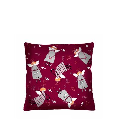 Angel Red Christmas Home Decorative Pillow Bertoni 40 x 40 cm.