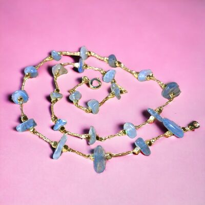 "CÉLESTE" necklace - Labradorite - fine gold