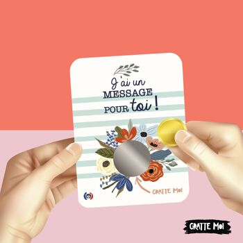 "Veux-tu être ma marraine ?" carte à gratter, annonce de grossesse 3