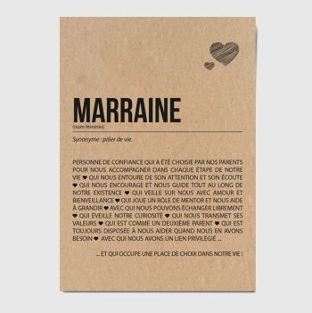 Carte postale définition Marraine 1