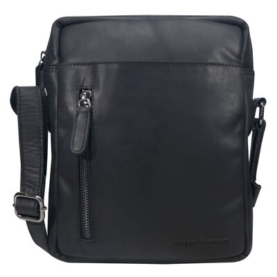 Dan Crossbody Bag Borsa a tracolla piccola in pelle da uomo per cellulare Donna - nera