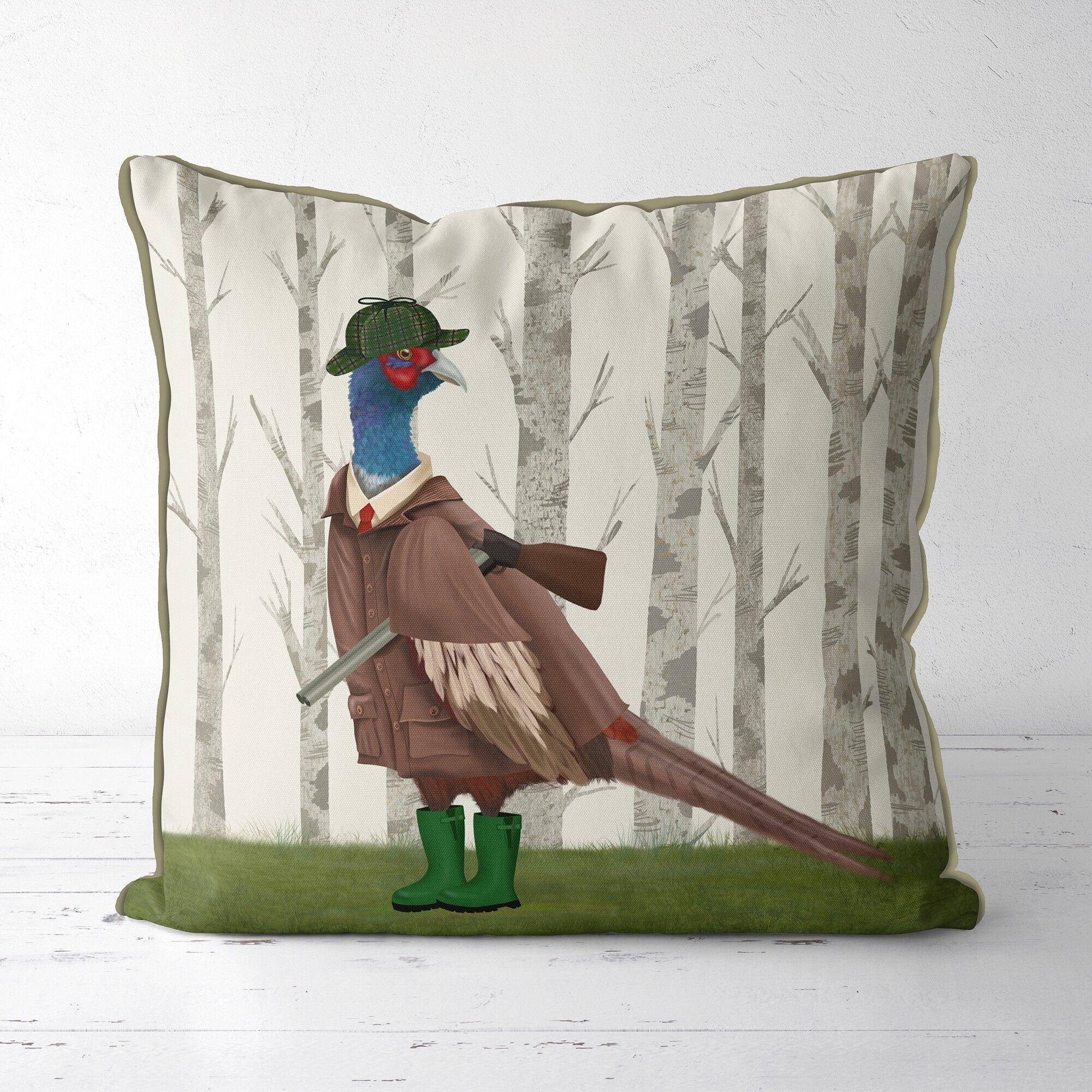 Pheasant throw outlet pillows