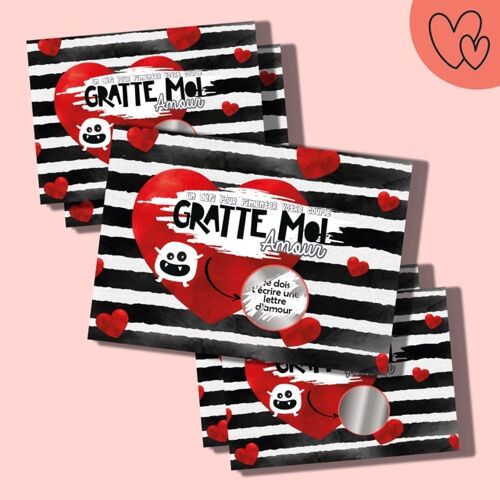 Jeu à gratter pour les amoureux Saint Valentin - Pack de 5 défis