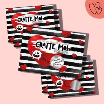 Jeu à gratter pour les amoureux Saint Valentin - Pack de 5 défis 1