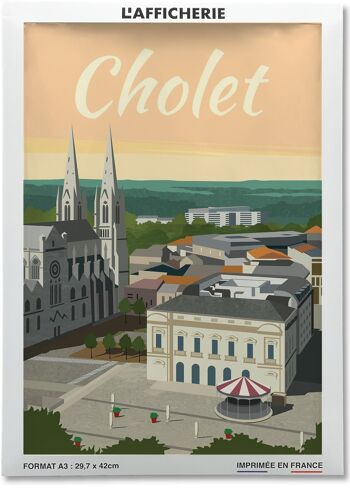 Affiche illustration de la ville de Cholet 2