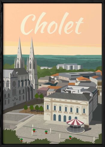 Affiche illustration de la ville de Cholet 3