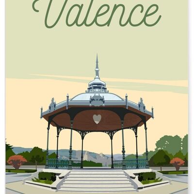 Affiche illustration de la ville de Valence