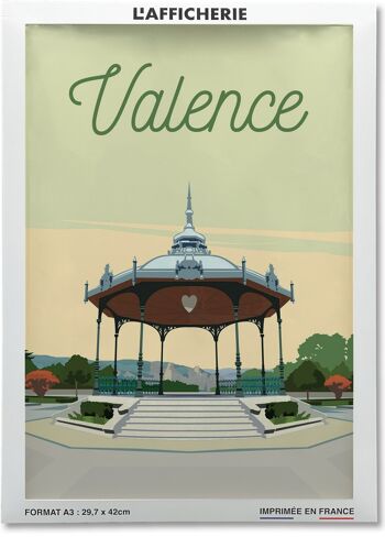 Affiche illustration de la ville de Valence 2
