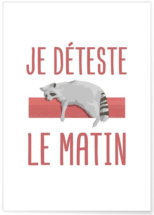 Affiche Je déteste le matin