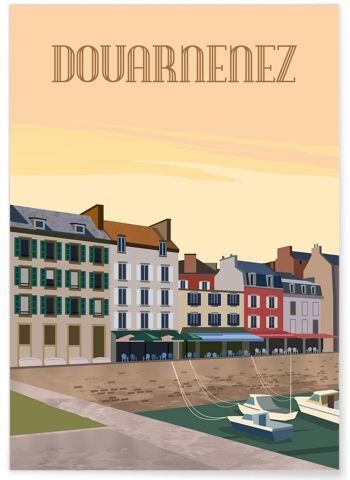 Affiche illustration de la ville de Douarnenez 1