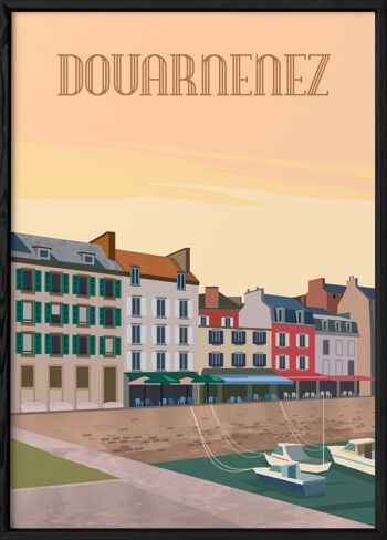 Affiche illustration de la ville de Douarnenez 3