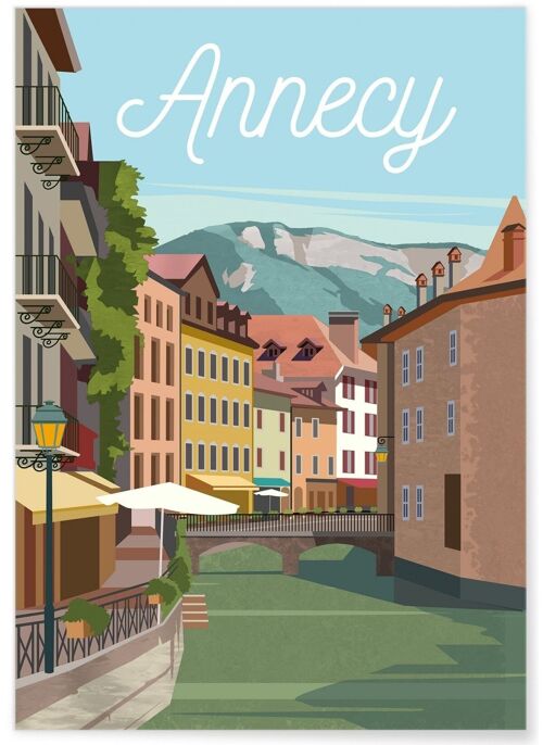 Affiche illustration de la ville d'Annecy - 2