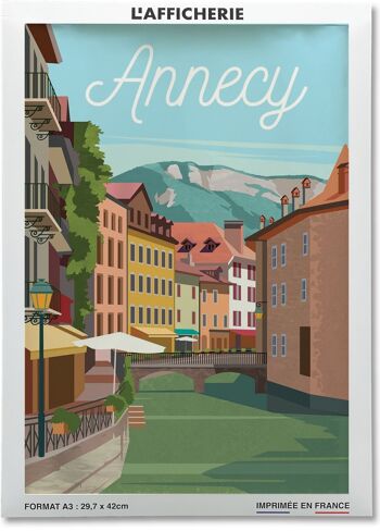 Affiche illustration de la ville d'Annecy - 2 2