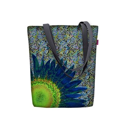 Borsa A Tracolla Fiore Blu De Lona Sunny Line Bertoni