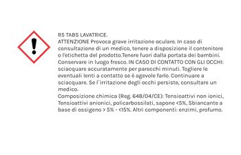 R5 Eco Tabs Machine à laver - 30 pastilles = 30 lavages - action antitache - FABRIQUÉ EN ITALIE 6