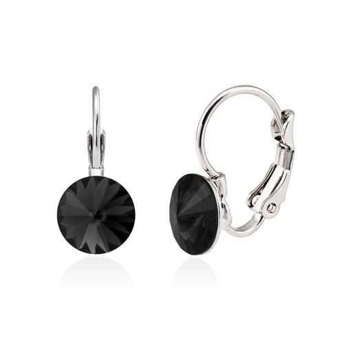 Crystal drop earring color black crystal
