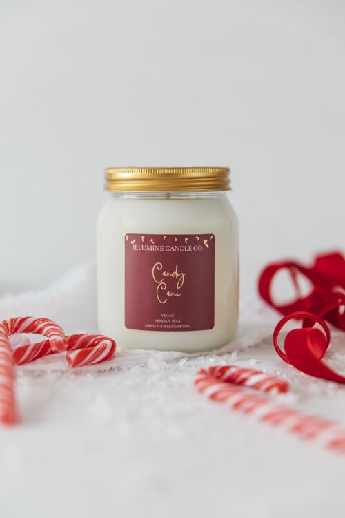Candy Cane Soy Wax Candle