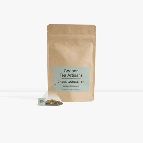 Tea refill bag - organic green tea quince