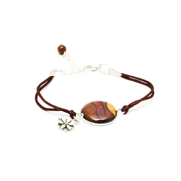 Pulsera de madera de marquetería Fydjie
