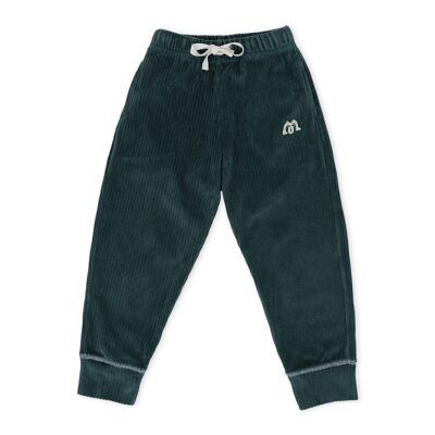 Joggers Saturn de terciopelo verde Eden