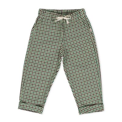 Pantaloni Nebula Check Verde