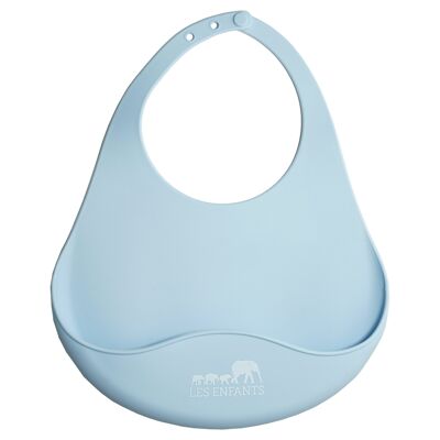 Bavaglino in silicone Les Enfants blu