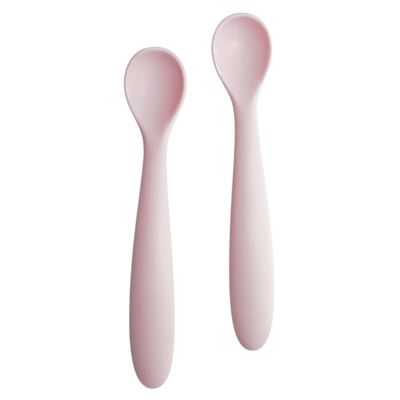 Ensemble de cuillères en silicone Les Enfants Rose