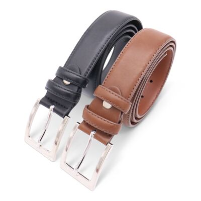 Cinturones Safekeepers - cinturón 2 piezas - negro y marrón 90