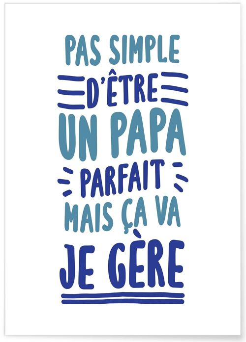 Affiche Pas simple Papa