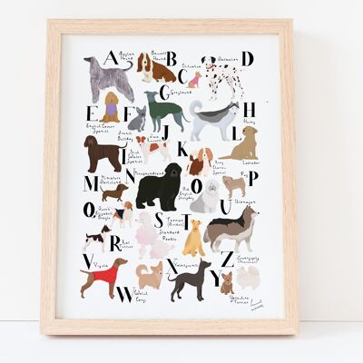 Dog Alphabet A3 Print