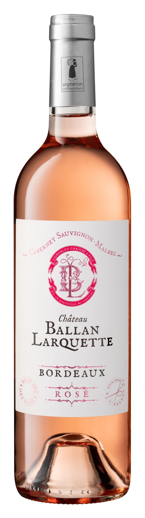 Château Ballan-Larquette 2021 Bordeaux Rosé AOC 750 ml - Conversion bio