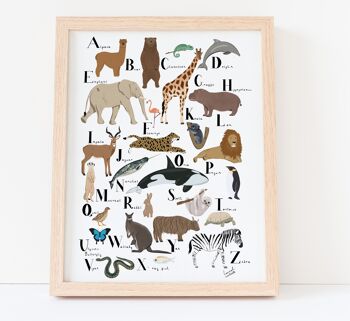 Alphabet animaux impression A3