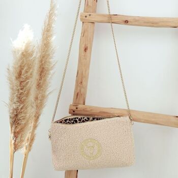 Sac bandoulière Teddy beige 6