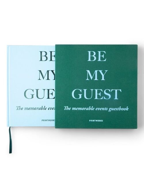 Guest Book - Green/Blue