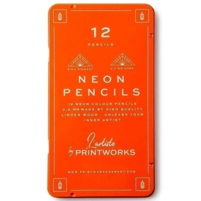 12 Lápices de colores - Neón