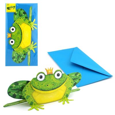 3D animal card frog prince