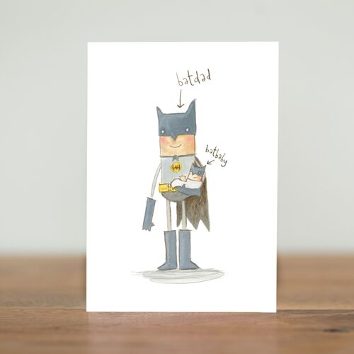 Batbaby Batdad - card