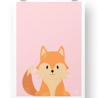Fox Poster - Pink
