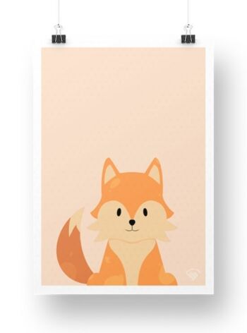 Affiche Renard - Orange