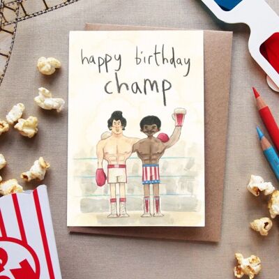 Alles Gute zum Geburtstag Champion - Karte