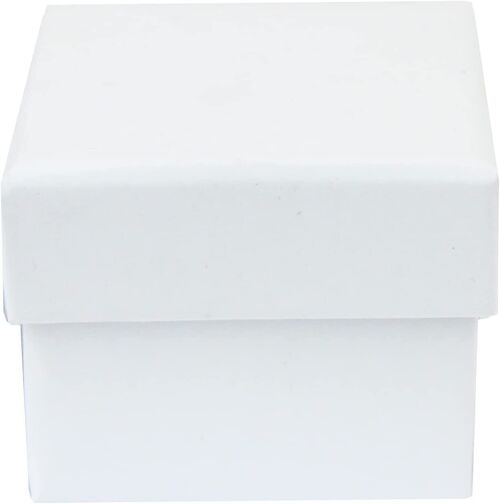 White Square Cardboard Jewellery Ring Boxes