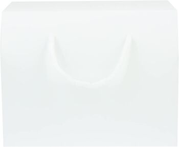Sac Boîte Kraft Blanc avec Fenêtre Transparente et Poignée - Paquet de 12 4