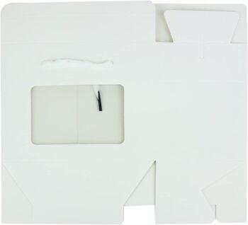 Sac Boîte Kraft Blanc avec Fenêtre Transparente et Poignée - Paquet de 12 5