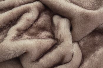 Plaid fausse fourrure Melbourne doublure en laine-cachemire Noir 2