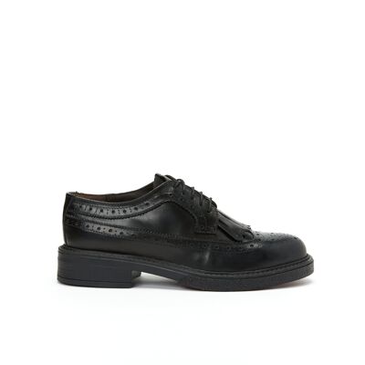 Schwarzer Derby-Schuh für Damen. Hergestellt in Italien. Herstellermodell FD3773