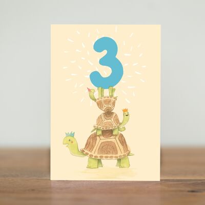 3 anni - tartaruga - card