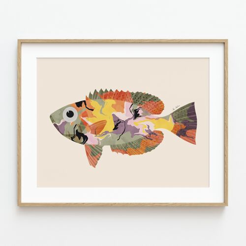 LÁMINA ARTÍSTICA "Peces de colores III"-Varios tamaños