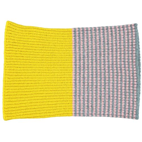 Kids' Lambswool - SNOODS - stripe - yellow & pink