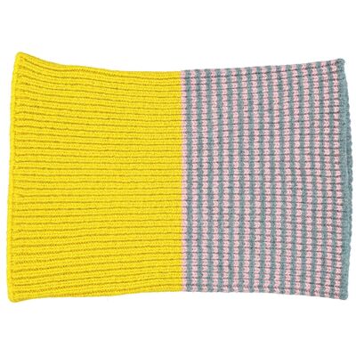 Lana de cordero para niños - SNOODS - rayas - amarillo y rosa